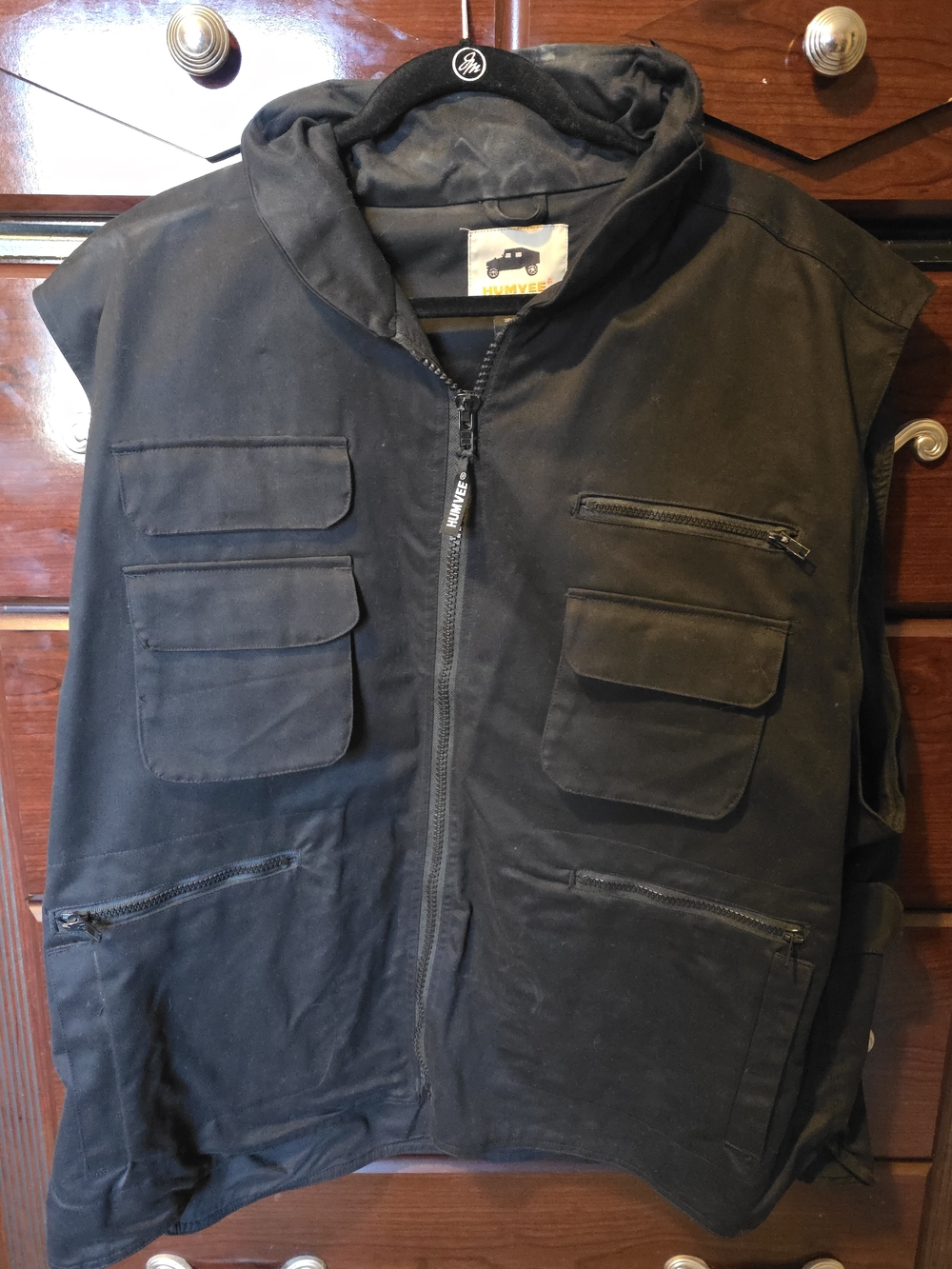 Mens Black Tactical Vest by Humvee. sz 3xl